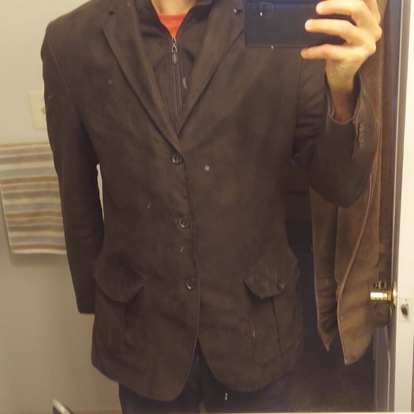 Brown blazer/jacket (Large) - Picture 3 of 12